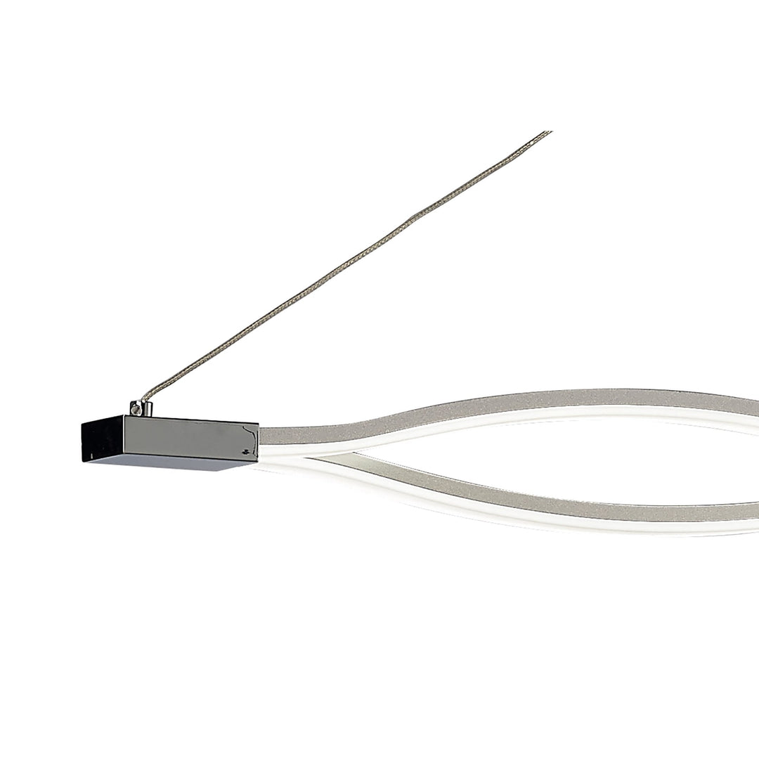 Mantra M4865 Sahara XL Pendant LED Silver Frosted Acrylic Polished Chrome