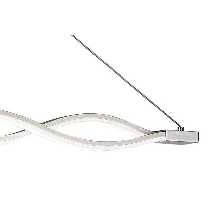 Mantra M4865 Sahara XL Pendant LED Silver Frosted Acrylic Polished Chrome