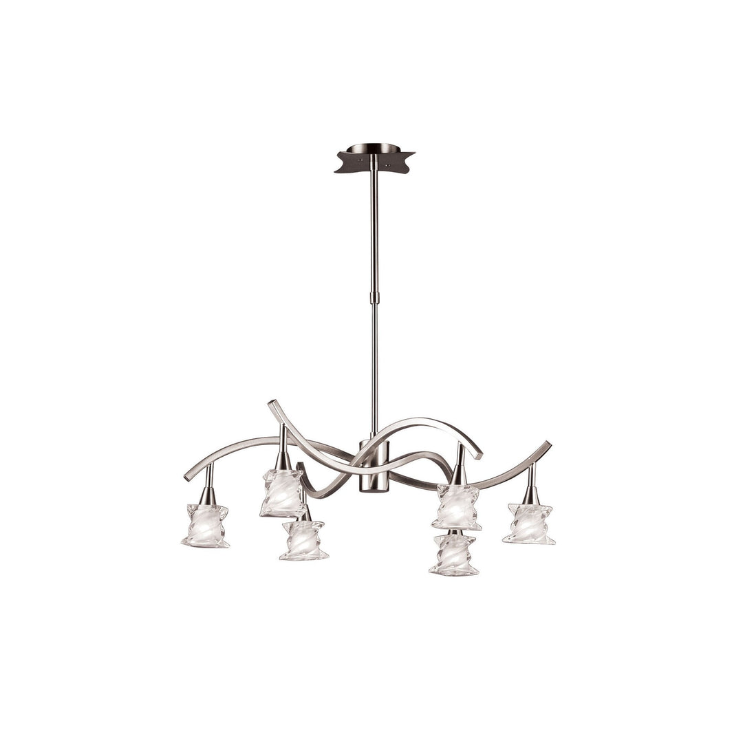 Mantra M3030 Salomon Telescopic Lamp 6 Light G9 Satin Nickel