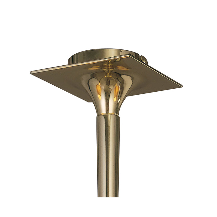 Mantra M0346PB Siena Semi Flush Round 3 Light E14 Polished Brass Amber Cream Shades And Clear Crystal