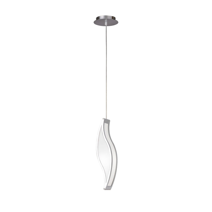 Mantra M0670 Sintesys Pendant E27 1 Light E27 Polished Chrome/White Acrylic