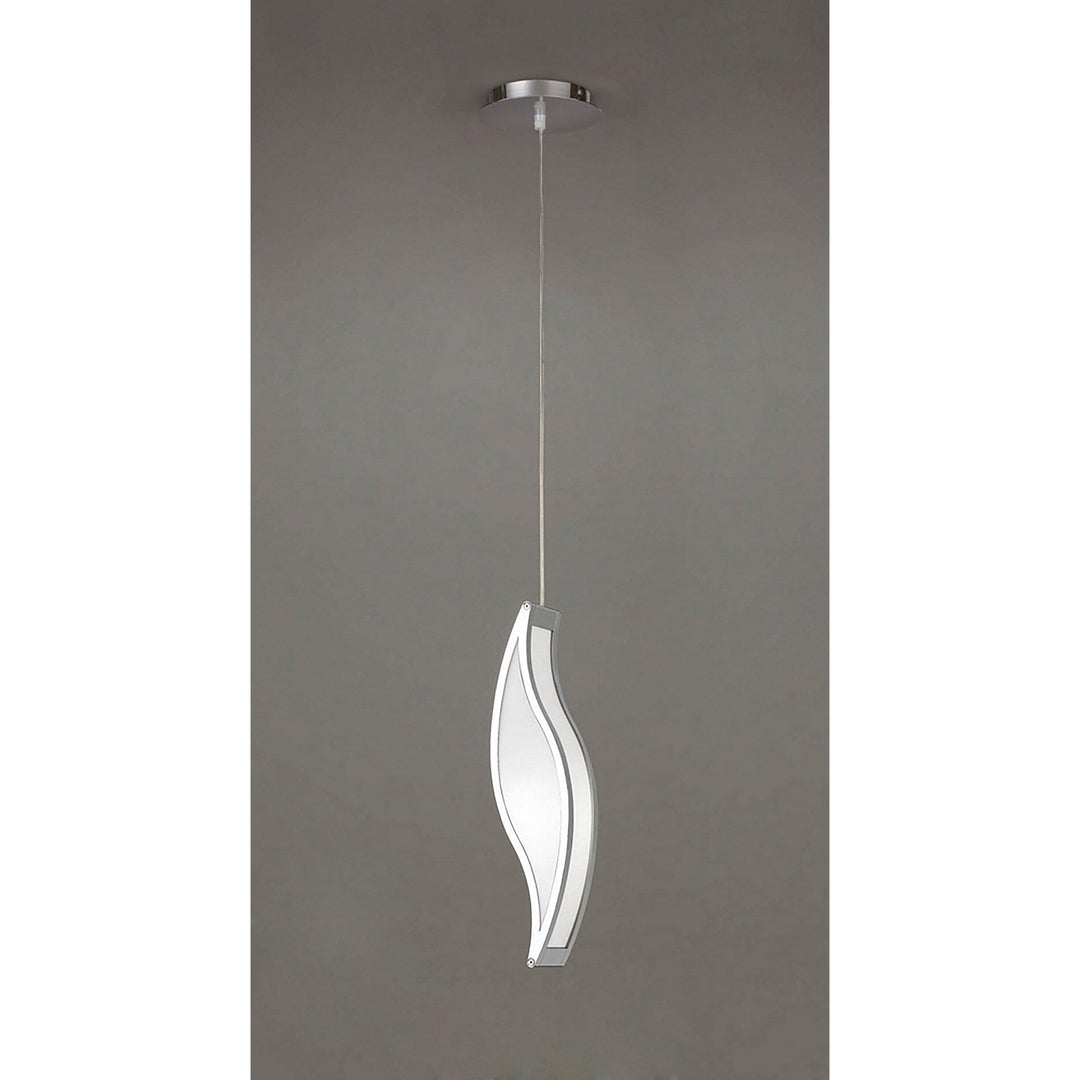 Mantra M0670 Sintesys Pendant E27 1 Light E27 Polished Chrome/White Acrylic