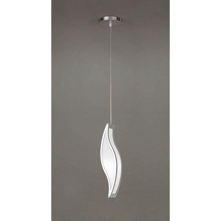 Mantra M0670 Sintesys Pendant E27 1 Light E27 Polished Chrome/White Acrylic