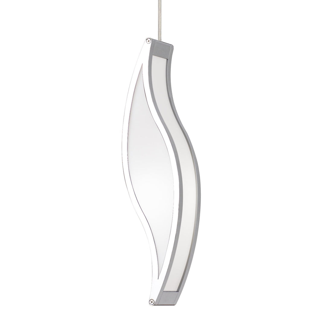 Mantra M0670 Sintesys Pendant E27 1 Light E27 Polished Chrome/White Acrylic