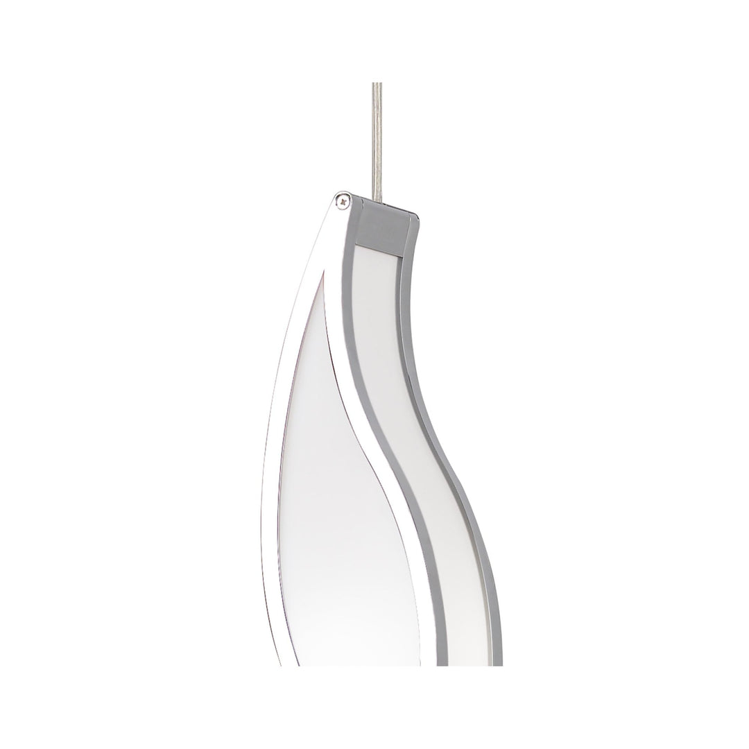 Mantra M0670 Sintesys Pendant E27 1 Light E27 Polished Chrome/White Acrylic