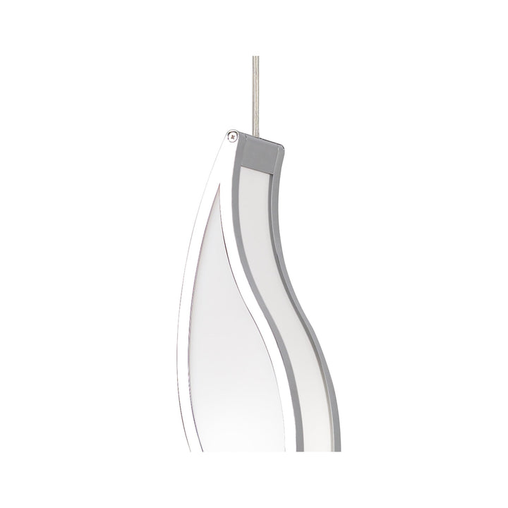 Mantra M0670 Sintesys Pendant E27 1 Light E27 Polished Chrome/White Acrylic