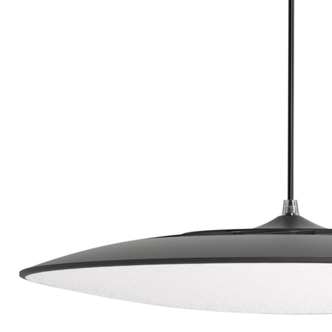 Mantra M8107 Slim LED Pendant 25cm Round 16W LED Black