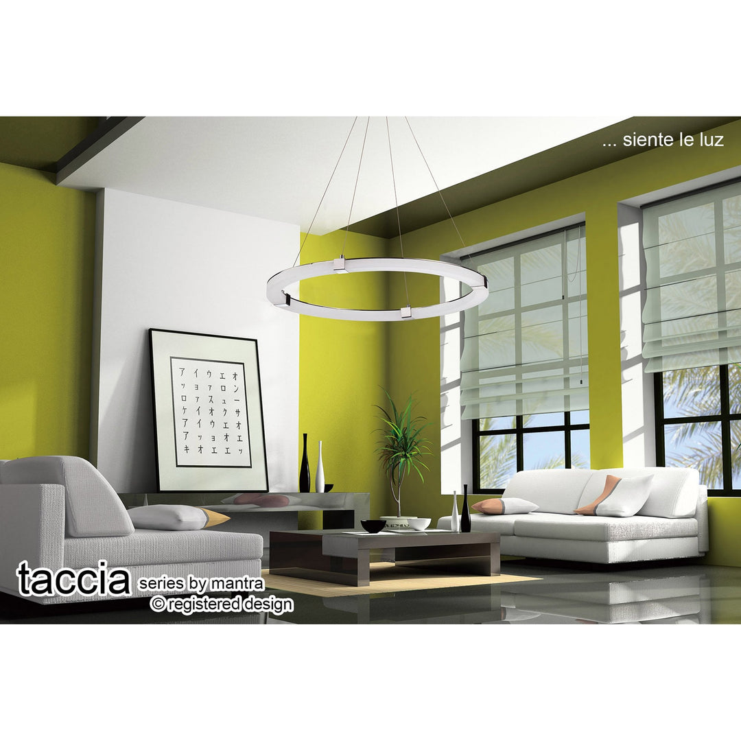 Mantra M8164/1 Taccía Wall Lamp 14W LED Large Polished Chrome/Frosted Acrylic