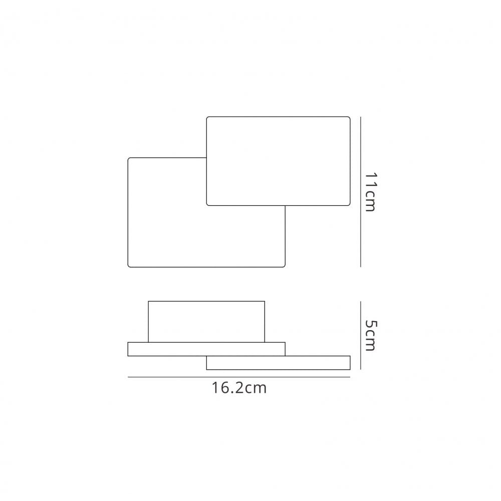 Mantra MC0143 Tahiti Wall Light Rectangles 5W LED Matt White