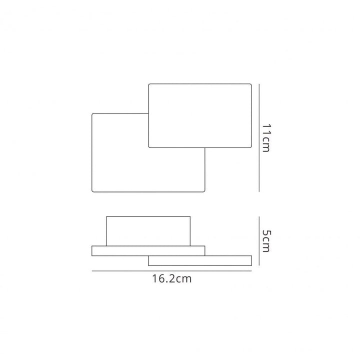 Mantra MC0143 Tahiti Wall Light Rectangles 5W LED Matt White