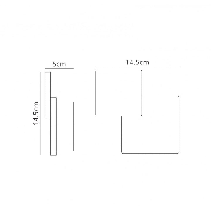 Mantra MC0141 Tahiti Wall Light Squares 5W LED Matt White