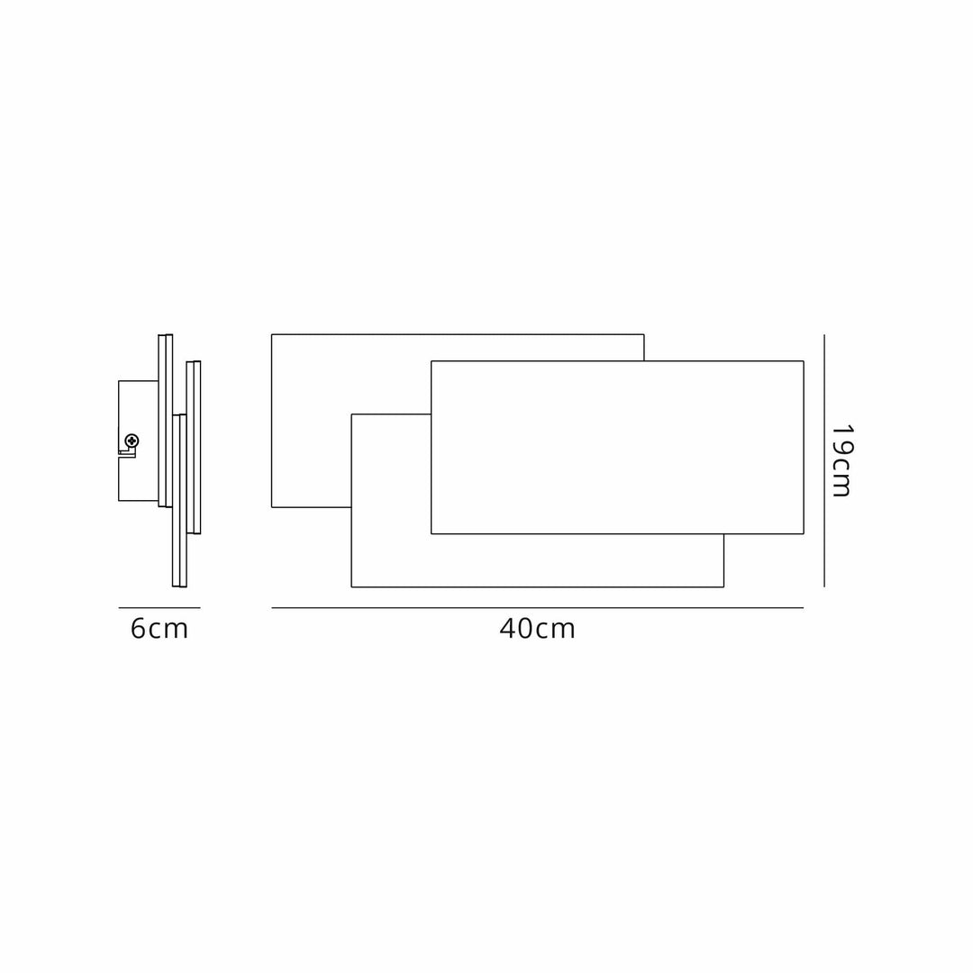 Mantra M8088 Tahiti XL Wall Lamp 36W LED Black