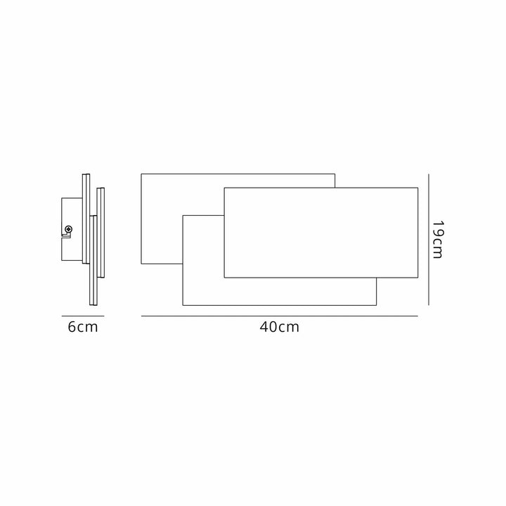 Mantra M8088 Tahiti XL Wall Lamp 36W LED Black