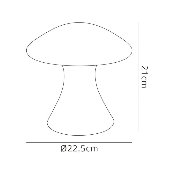 Mantra M7105 Taos Outdoor Small Mushroom Bollard 6.5W LED Dark Grey Cement