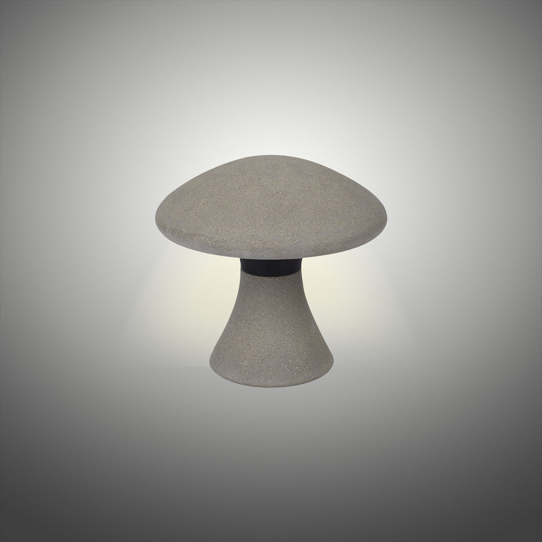 Mantra M7105 Taos Outdoor Small Mushroom Bollard 6.5W LED Dark Grey Cement