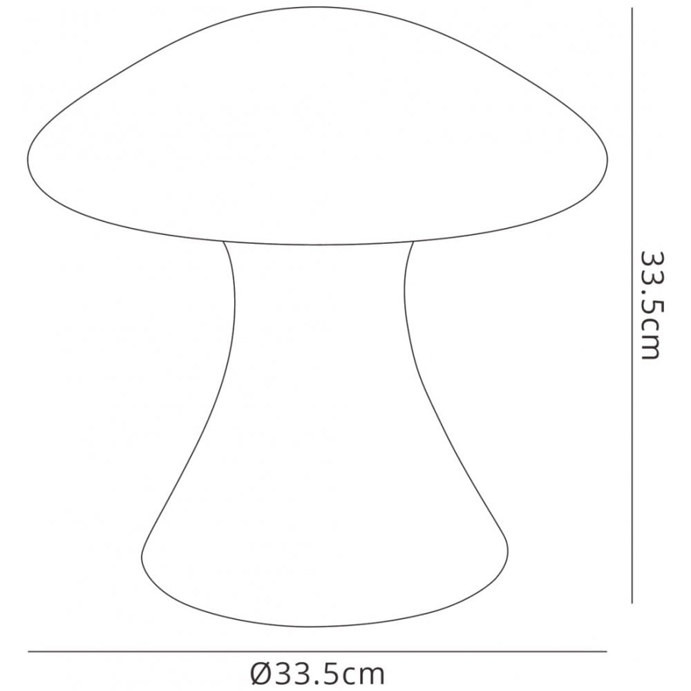 Mantra M7106 Taos Outdoor Large Mushroom Bollard 12W LED Dark Grey Cement