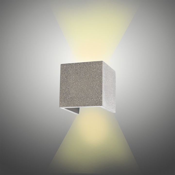 Mantra M7108 Taos Outdoor Wall Lamp 12W LED Dark Grey Cement