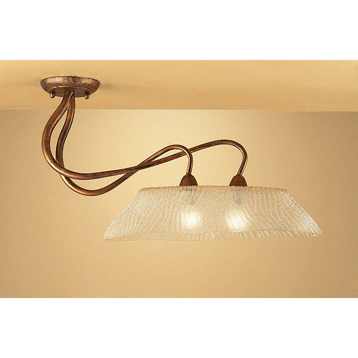 Mantra M39004 Tentacle Ceiling 2 Light E14 Rustic Gold