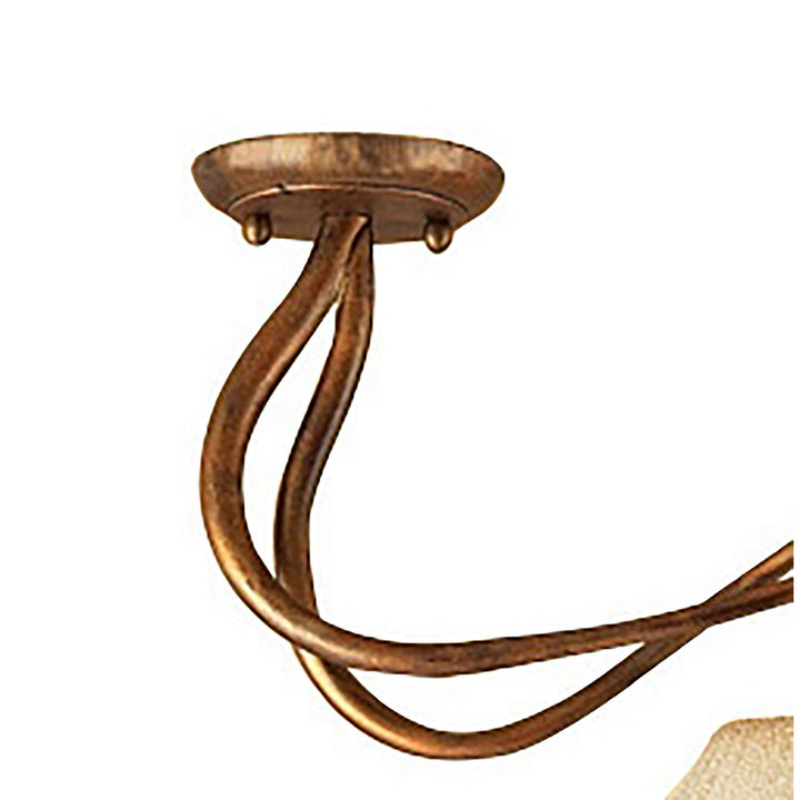 Mantra M39004 Tentacle Ceiling 2 Light E14 Rustic Gold