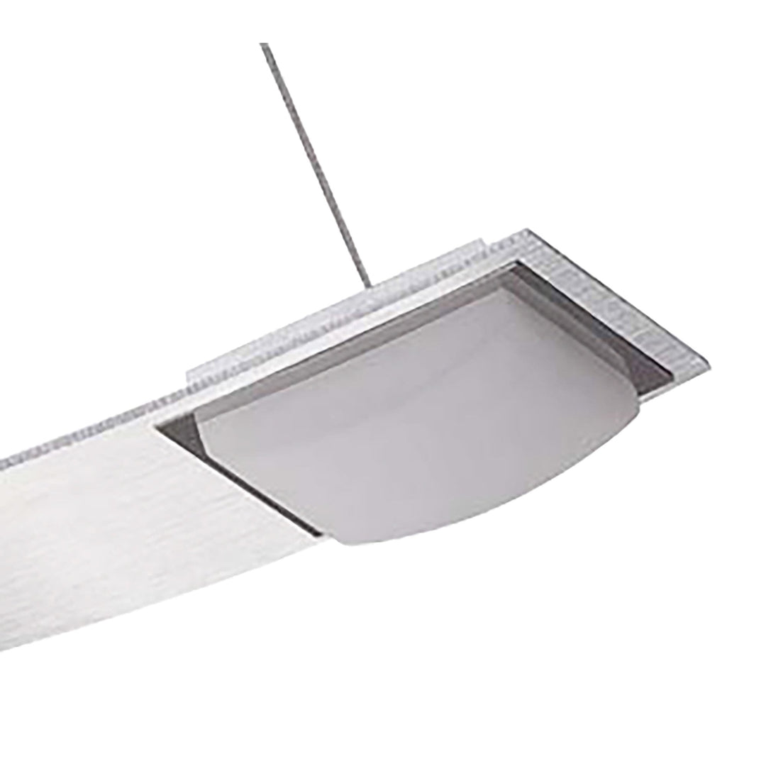 Mantra M8331/1 Thea Square Pendant 4 Light 28W LED Satin Aluminium/Frosted Acrylic