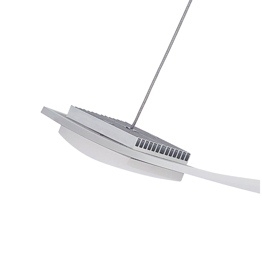 Mantra M8330/1 Thea Linear Pendant 3 Light 21W LED Satin Aluminium Frosted Acrylic