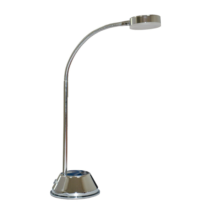 Mantra M8142/1 Tobias Table Lamp 1 Light 3W LED Polished Chrome/Frosted Acrylic