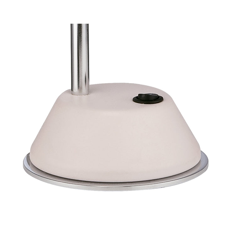 Mantra M8140/1 Tobias Table Lamp 1 Light 3W LED Matt White/Frosted Acrylic/Polished Chrome