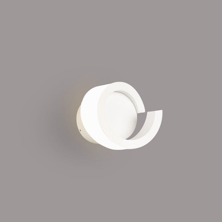 Mantra M6654 Tsunami 1 Light Round Wall Lamp 12W LED Sand White