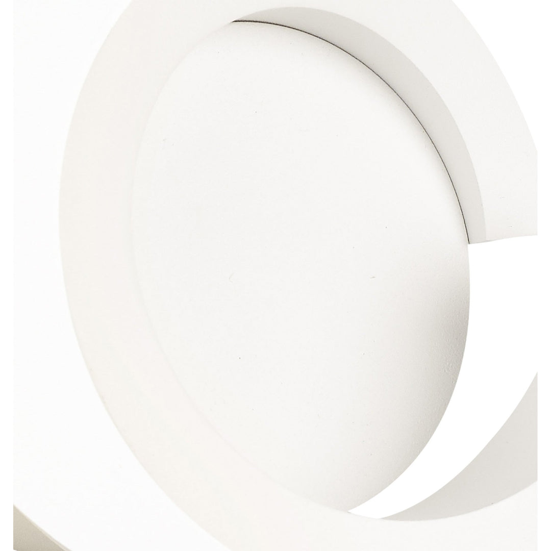 Mantra M6654 Tsunami 1 Light Round Wall Lamp 12W LED Sand White