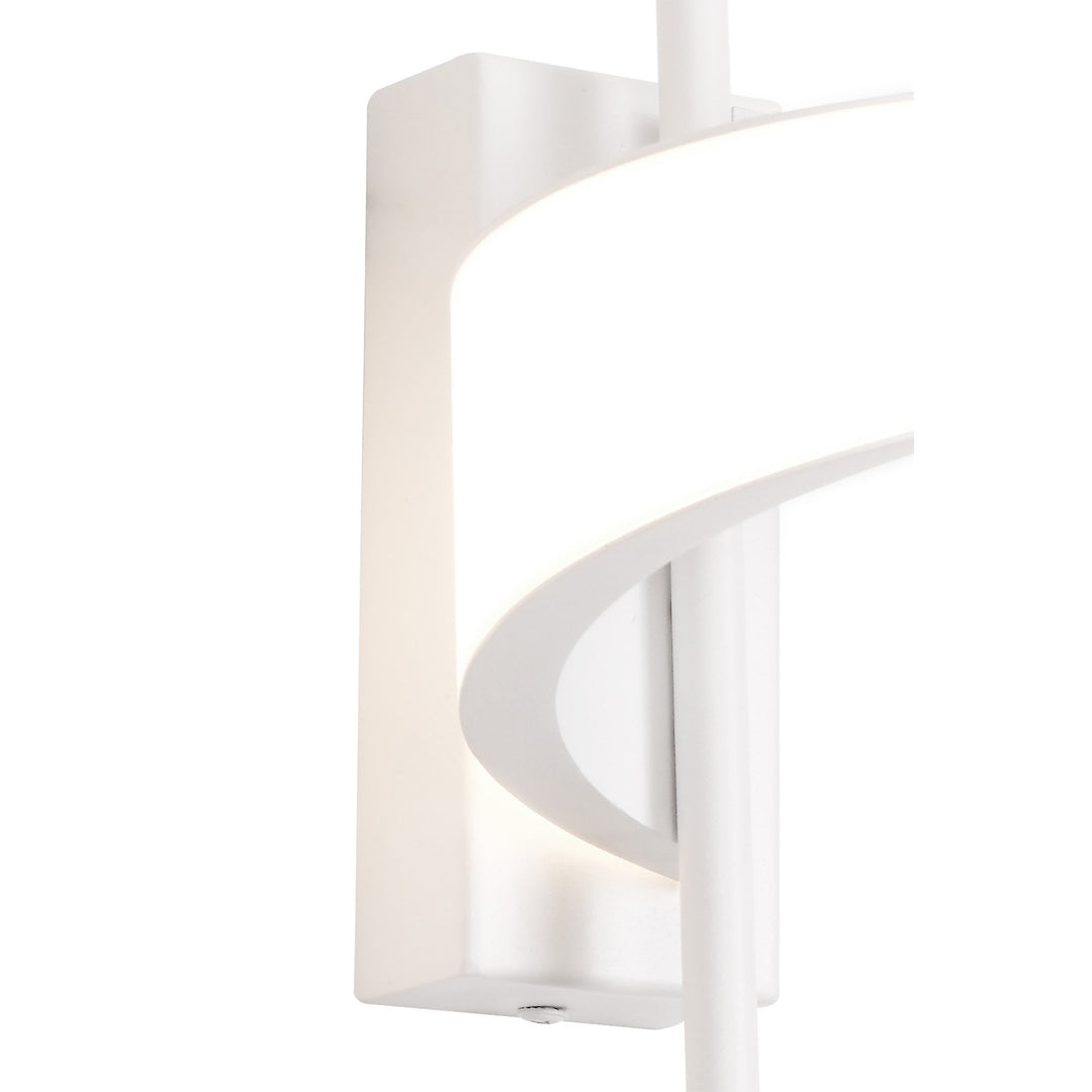 Mantra M6653 Tsunami 1 Light Spiral Wall Lamp 12W LED Sand White