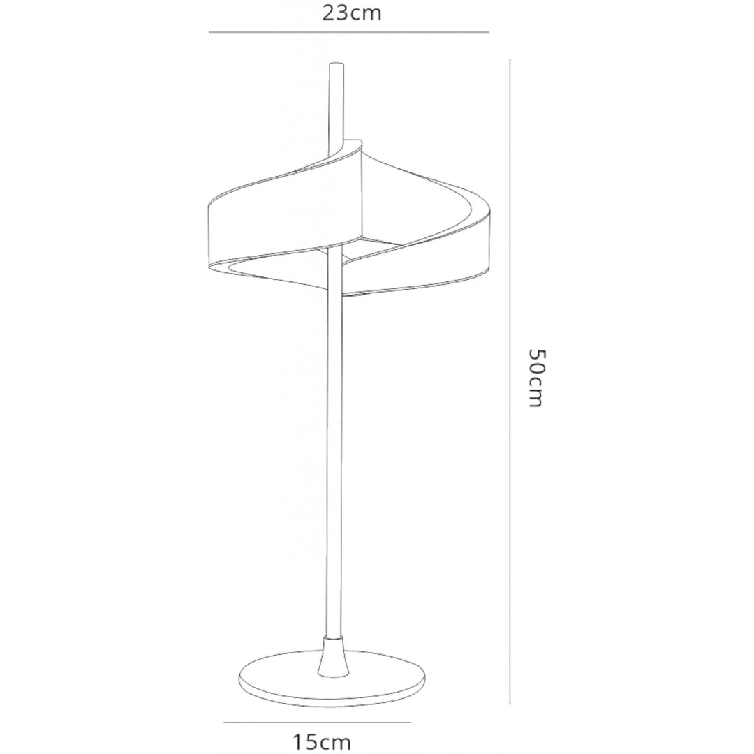 Mantra M6656 Tsunami 2 Light Table Lamp 12W LED Sand White