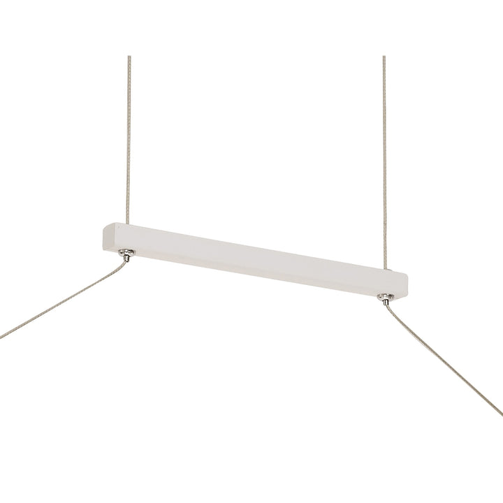 Mantra M6650 Tsunami 4 Light Linear Pendant 48W LED Sand White