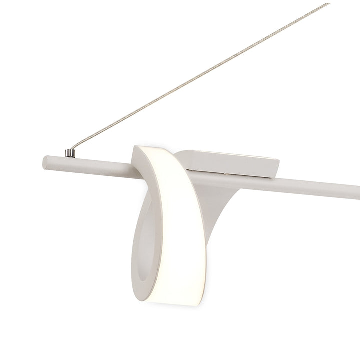 Mantra M6650 Tsunami 4 Light Linear Pendant 48W LED Sand White