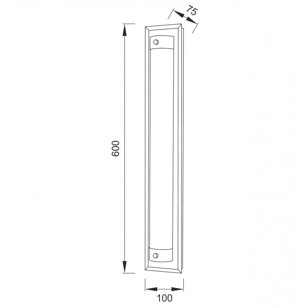 Mantra M5532 Tube Flush 21W LED Polished Chrome/ Sand Diamond