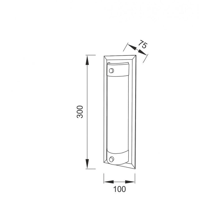 Mantra M5534 Tube Flush 8W LED Polished Chrome/ Sand Diamond