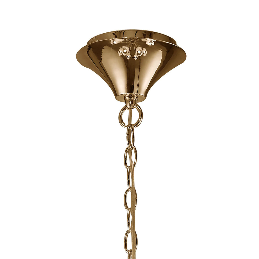 Mantra M3850FG/SBS Tiffany Pendant 2 Tier 12+12 Light E14+G9 French Gold Soft Bronze Shades & Clear Crystal