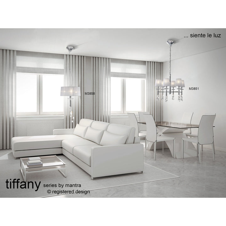 Mantra M3851 Tiffany Pendant Light Polished Chrome