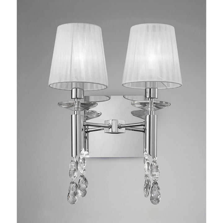 Mantra M3863/S Tiffany Wall Lamp Switched Polished Chrome