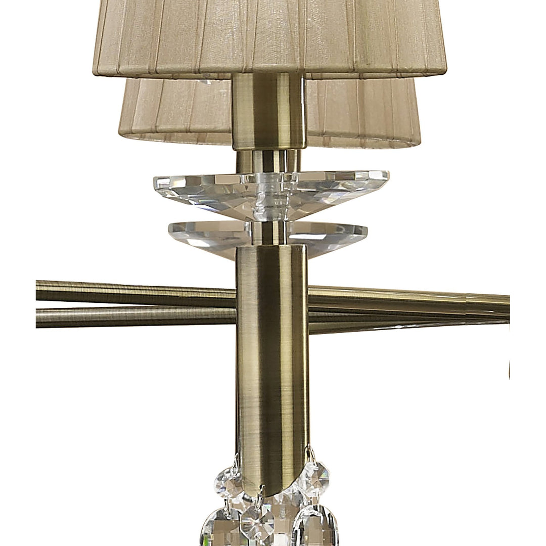 Mantra M3870 Tiffany Pendant 2 Tier Antique Brass