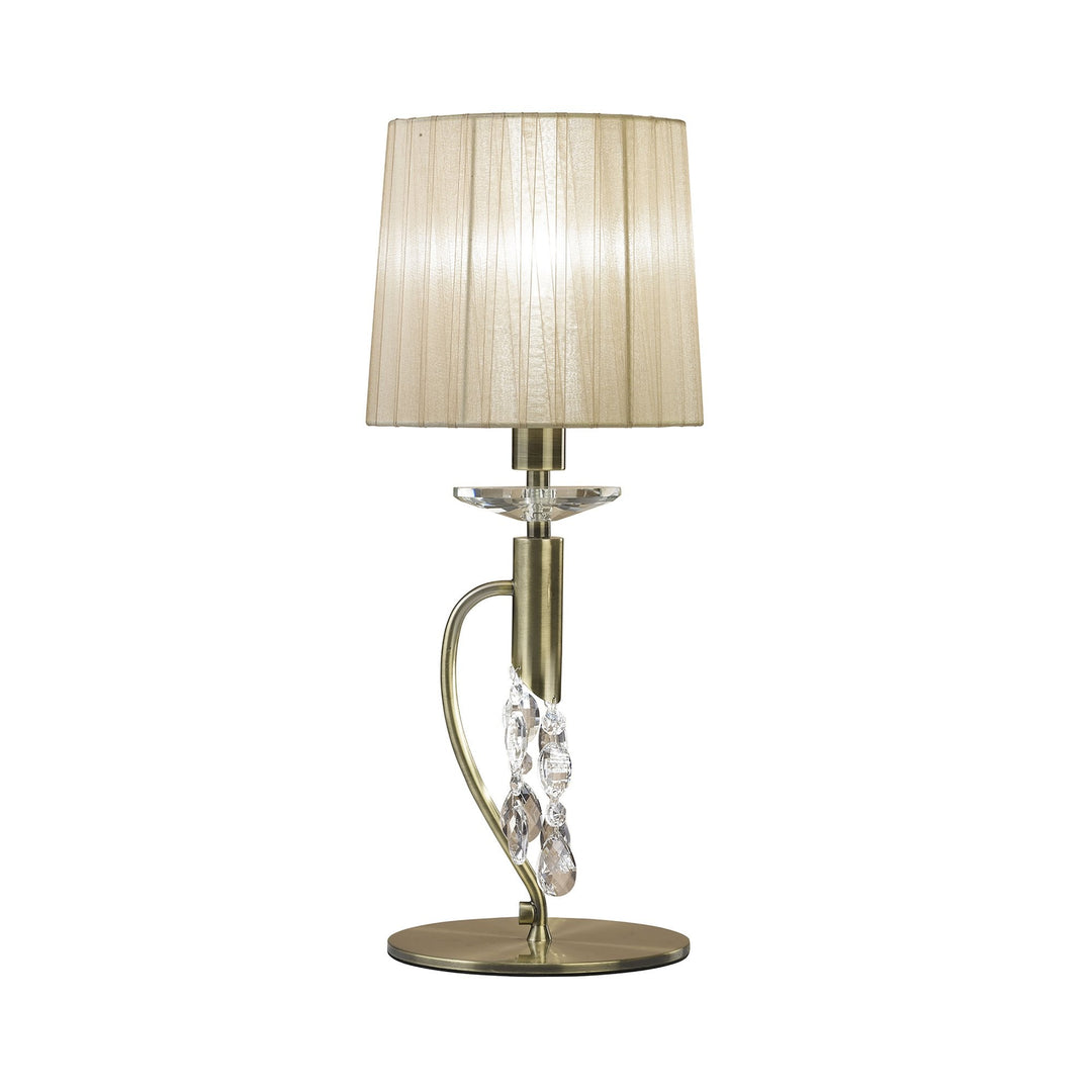 Mantra M3888 Tiffany Table Lamp Antique Brass