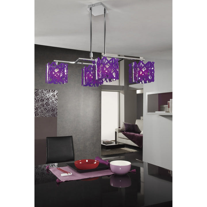 Mantra M1275 Tokio Square Ceiling 1 Light G9 Gloss Black/Polished Chrome