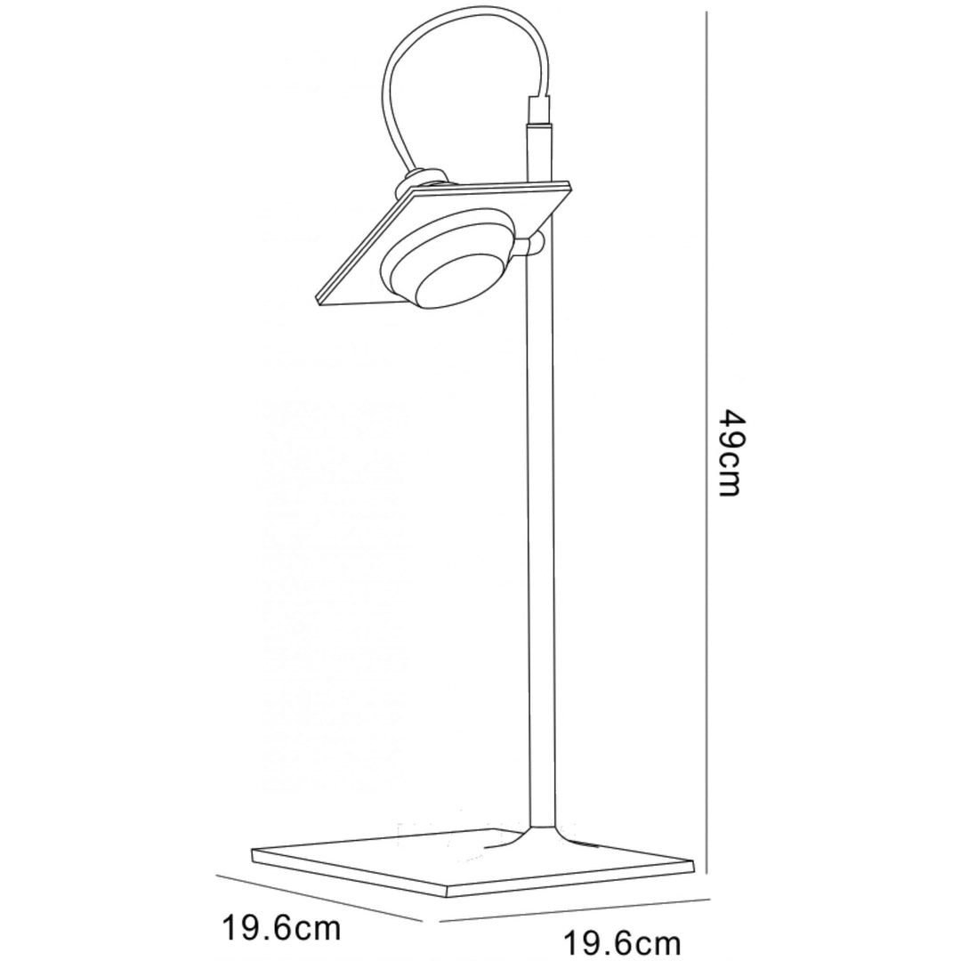 Mantra M40008 Ull Table Lamp 1 Light G9 Silver Grey