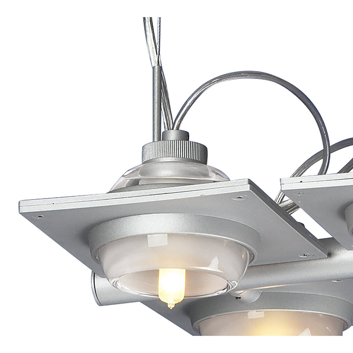 Mantra M40004 Ull Pendant 4 Light G9 Silver Grey