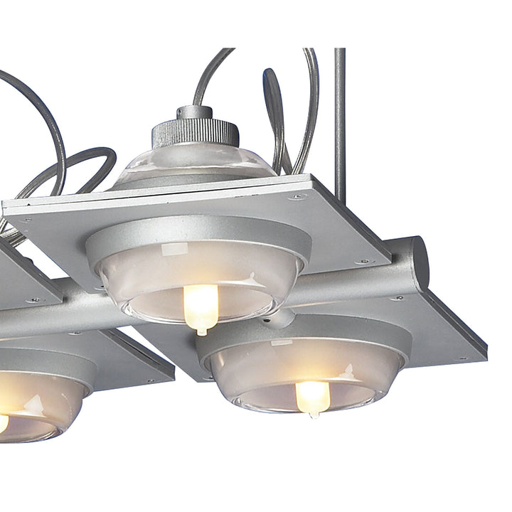 Mantra M40004 Ull Pendant 4 Light G9 Silver Grey