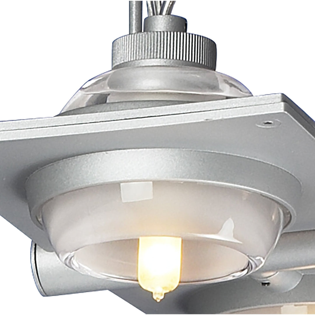 Mantra M40004 Ull Pendant 4 Light G9 Silver Grey