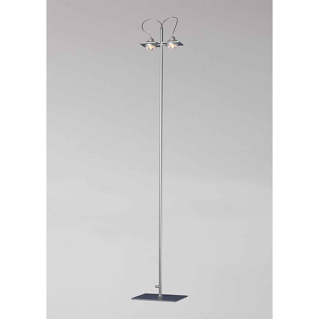 Mantra M40009 Ull Floor Lamp 2 Light G9 Silver Grey