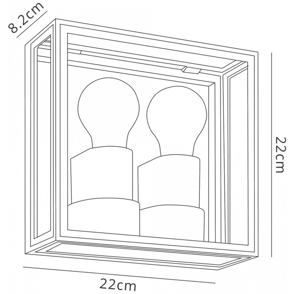 Mantra M7066 Verbier Outdoor Vertical Wall Lamp 2 Light Anthracite