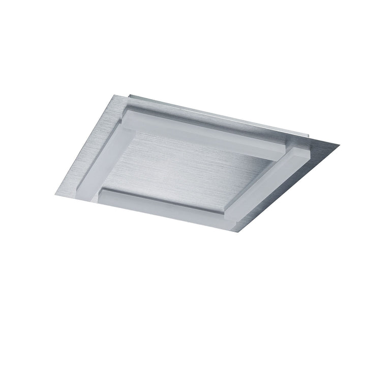 Mantra M8311/1 Verona Square Ceiling 4 Light 20W LED Satin Aluminium/Frosted Acrylic