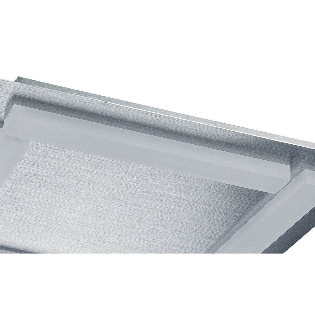 Mantra M8311/1 Verona Square Ceiling 4 Light 20W LED Satin Aluminium/Frosted Acrylic