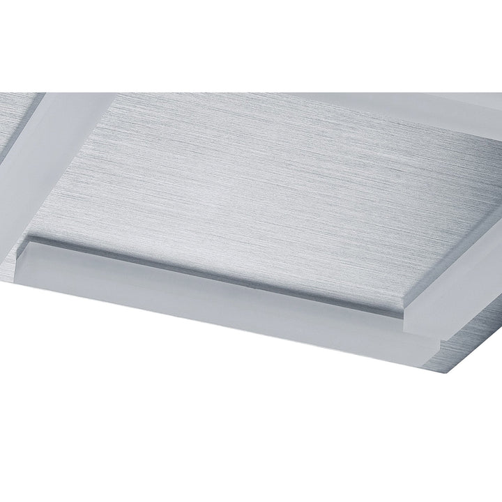 Mantra M8311/1 Verona Square Ceiling 4 Light 20W LED Satin Aluminium/Frosted Acrylic